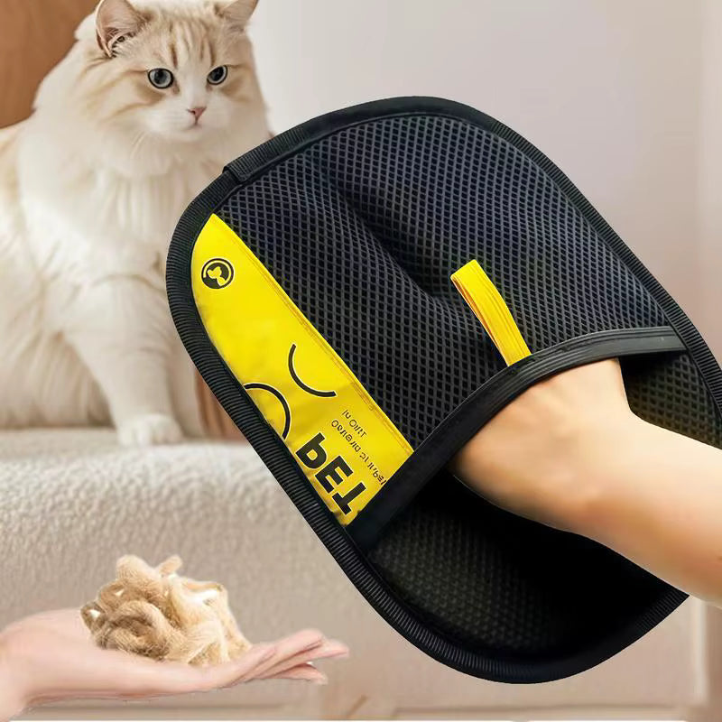Pet Hair Remover Gloves Electrostatic for Cats Dogs, Reusable Washable Grooming Glove