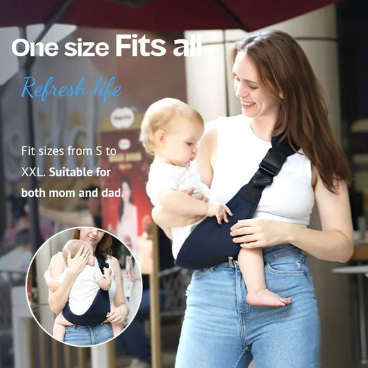 Baby Going Out Safety Carrier Simple Leopard Pattern Portable Front Hug Type Back Baby Out of the Baby Artifact Waist Stool