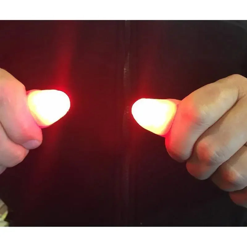 2Pcs Funny Magic Light Up Finger Fingers LED Tricks Thumb Magic show Props Christmas Christmas Festival Party Novelty Toys