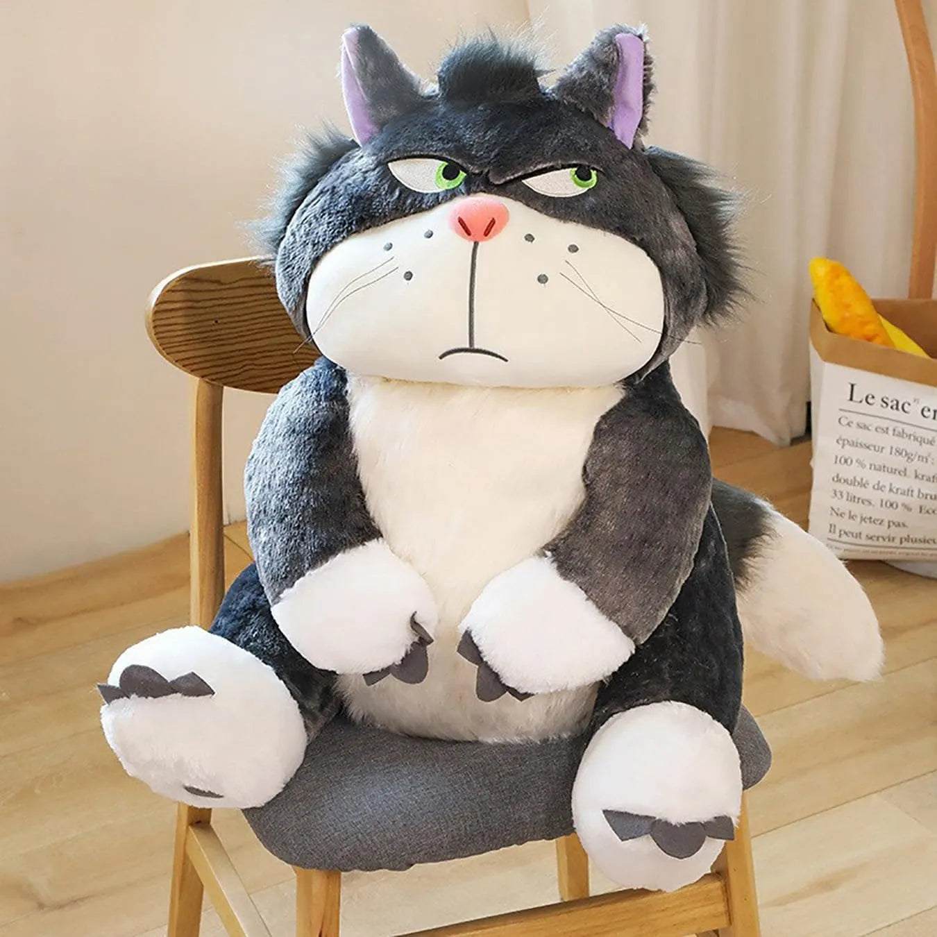 Disney New 80cm Genuine Lucifer Plush Toy Cute Stuffed Animal Plush Toys Japan Figaro Cinderella'S Cat Girl Kids Holiday Gifts