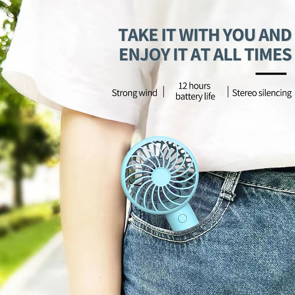 1200mAh Mini Portable FansHandheld USB Rechargeable